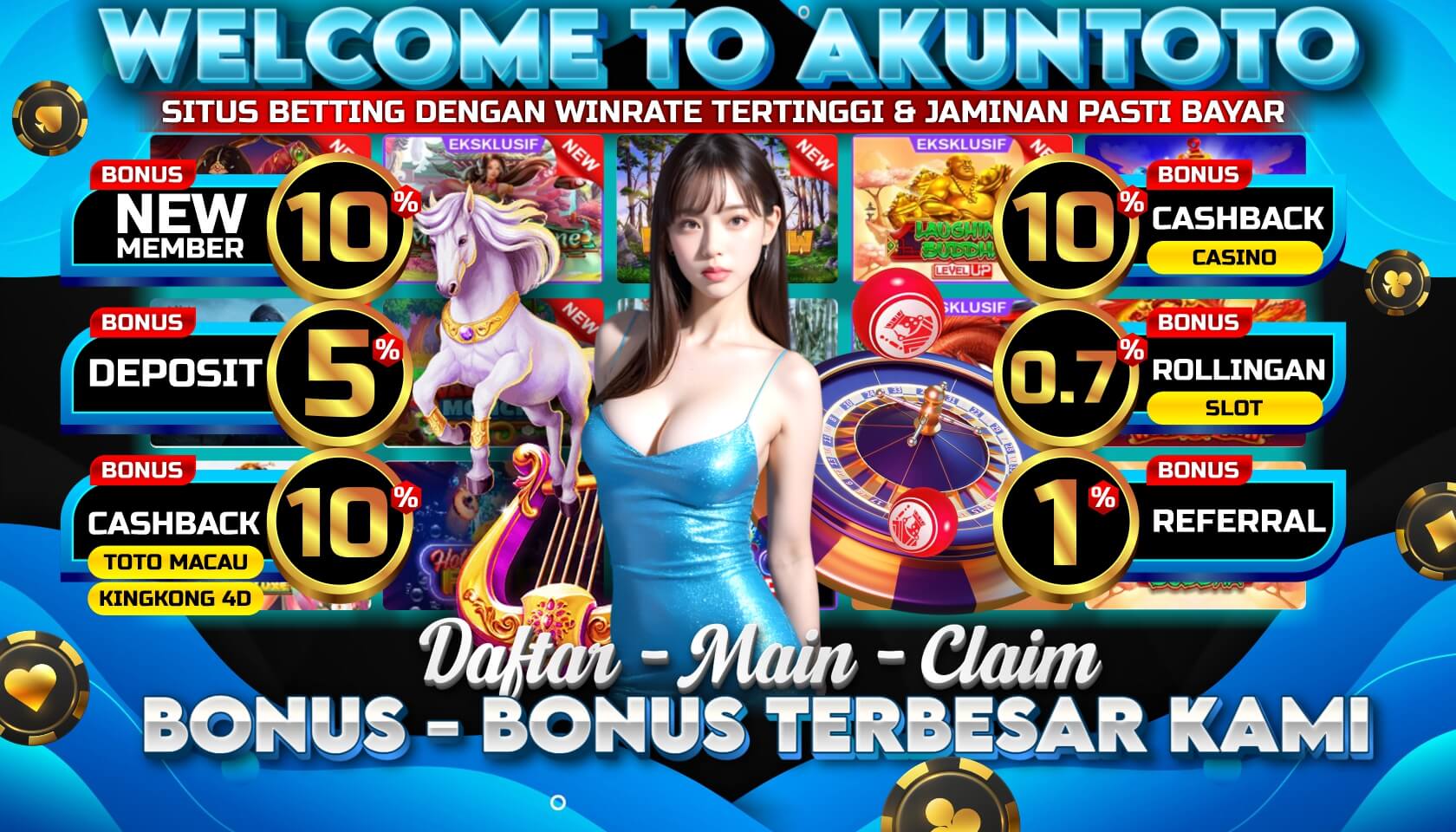 Akuntoto | Link Situs Toto Slot Online & Situs Togel 4D Tembus Jackpot Terbesar Hari Ini